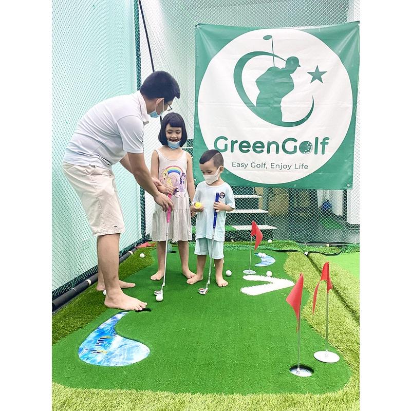 Thảm Putting Golf Cao Cấp Tạo Hình Sân Golf Mini/ Kích Thước 1.5*3m/ Tặng Gậy Putt G300 + 5 Bóng