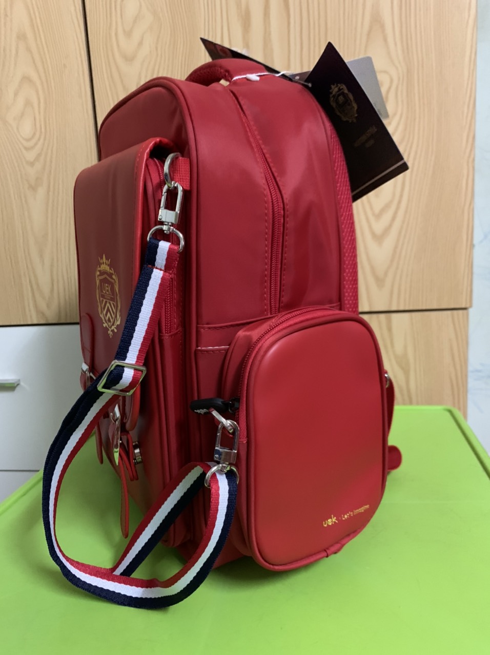 Balo chống gù cao cấp chất da PU cho bé siêu xịn, siêu bền đẹp full box – Noble Đỏ