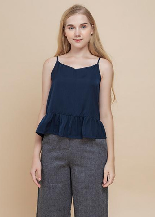 Áo hai dây nữ Callia String Blue cổ V