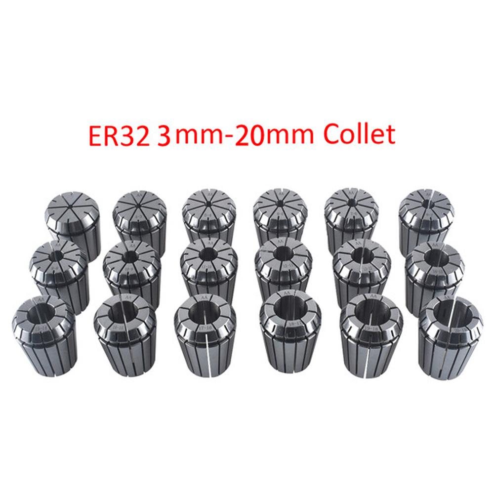 18Pcs Spring Collets Set Precise ER32 Collet Chucks Set for CNC Engraving Machine Milling Lathe Tool Holder