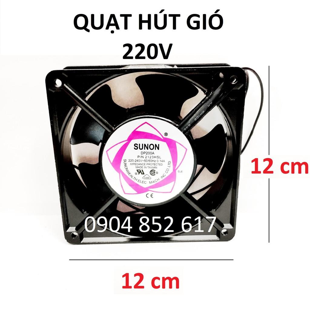 Quạt hút gió, thông gió có lưới SUNON 220V 12-24V 48V 12x12 cm 8x8cm 9x9cm 15x15 cm 20x20 cm