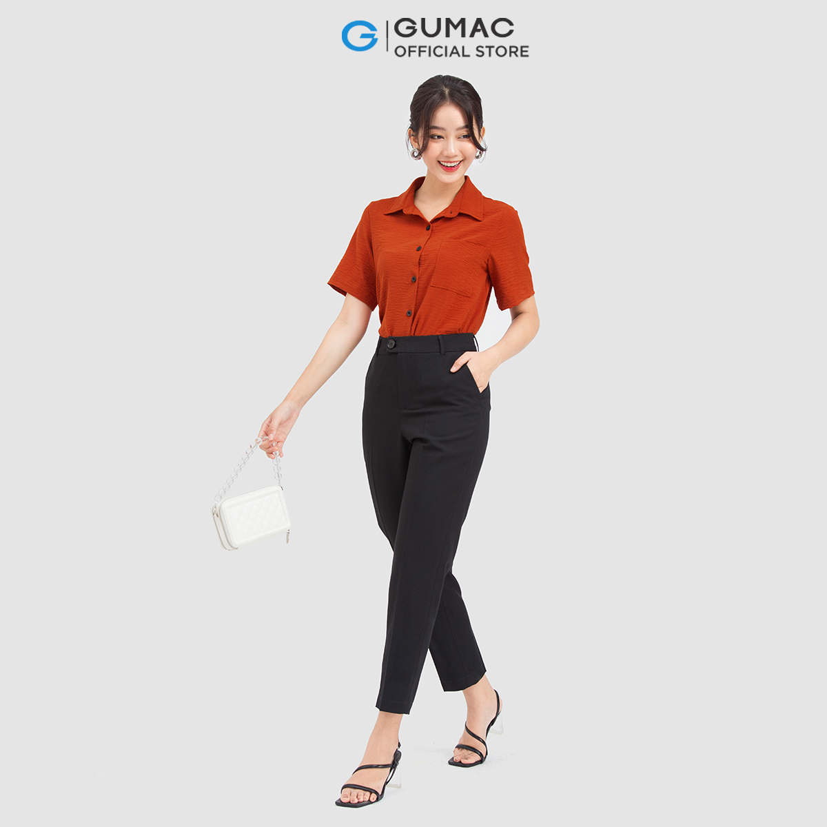Áo sơ mi nữ GUMAC AC06051 tay ngắn