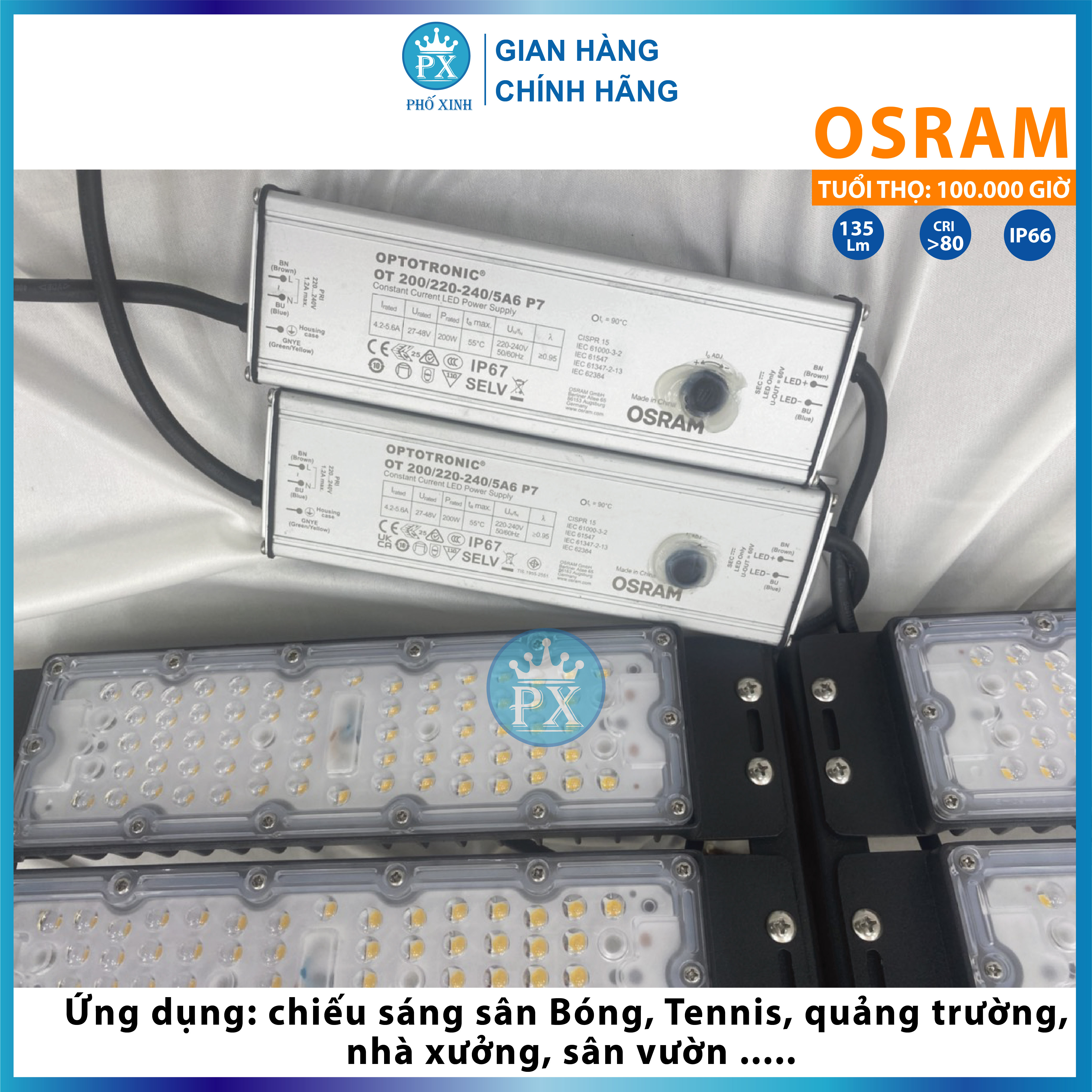 Đèn Pha Led siêu sáng Chống Chói Công Suất 400W và 600W