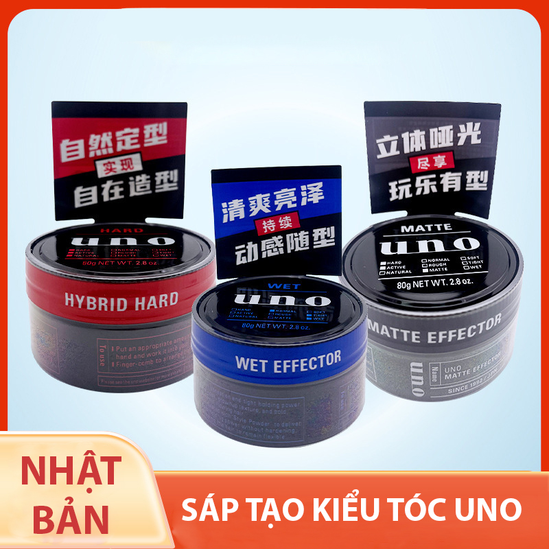 Sáp vuốt tóc UNO Matte Effector định hình, giữ nếp tóc Nhật Bản 80g