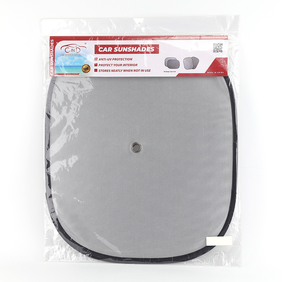 Combo 2 Tấm Che Nắng Ô Tô Bạch Kim Tráng Bạc Tròn Chống Tia UV CIND CD-C001 (36x44cm) - Nhập Khẩu Chính Hãng