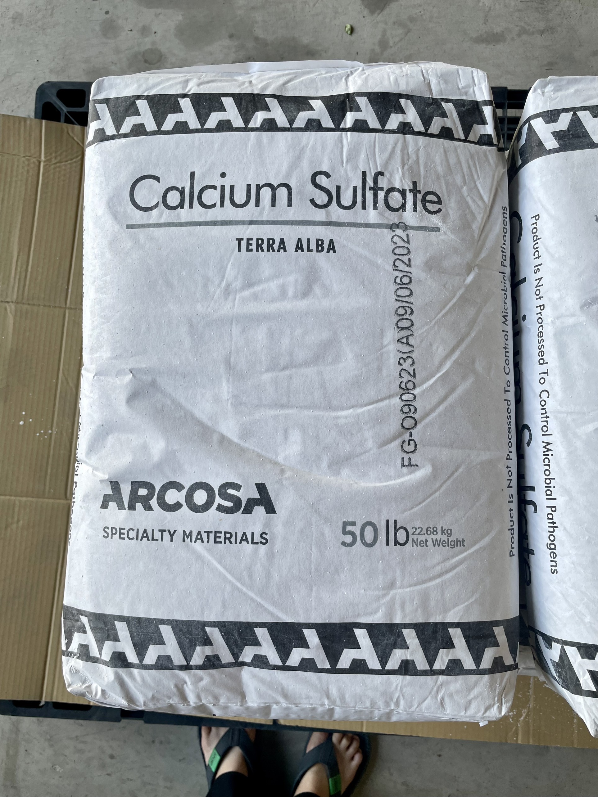 Calcium sulfate Mỹ 23kg thạch cao tinh khiết 99% dùng trong thực phẩm