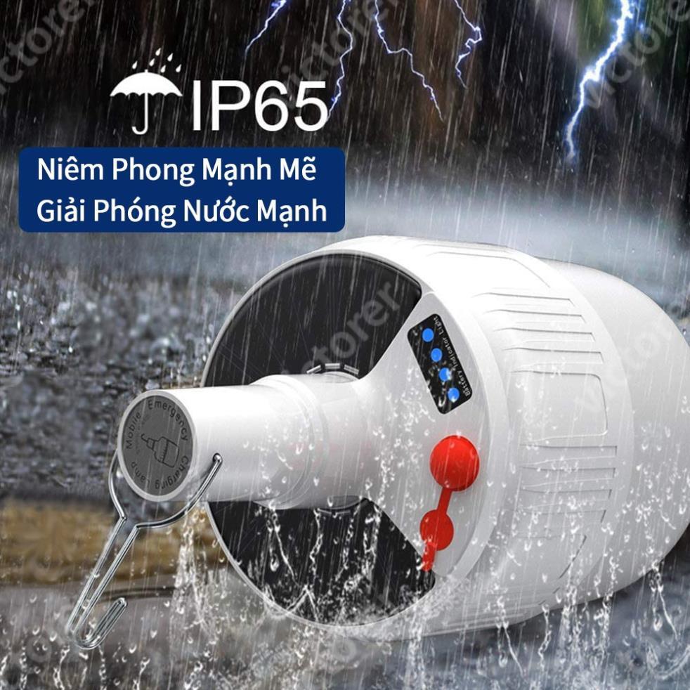 Bóng đèn LED năng lượng mặt trời điều khiển từ xa với 5 chế độ có thể sạc lại được