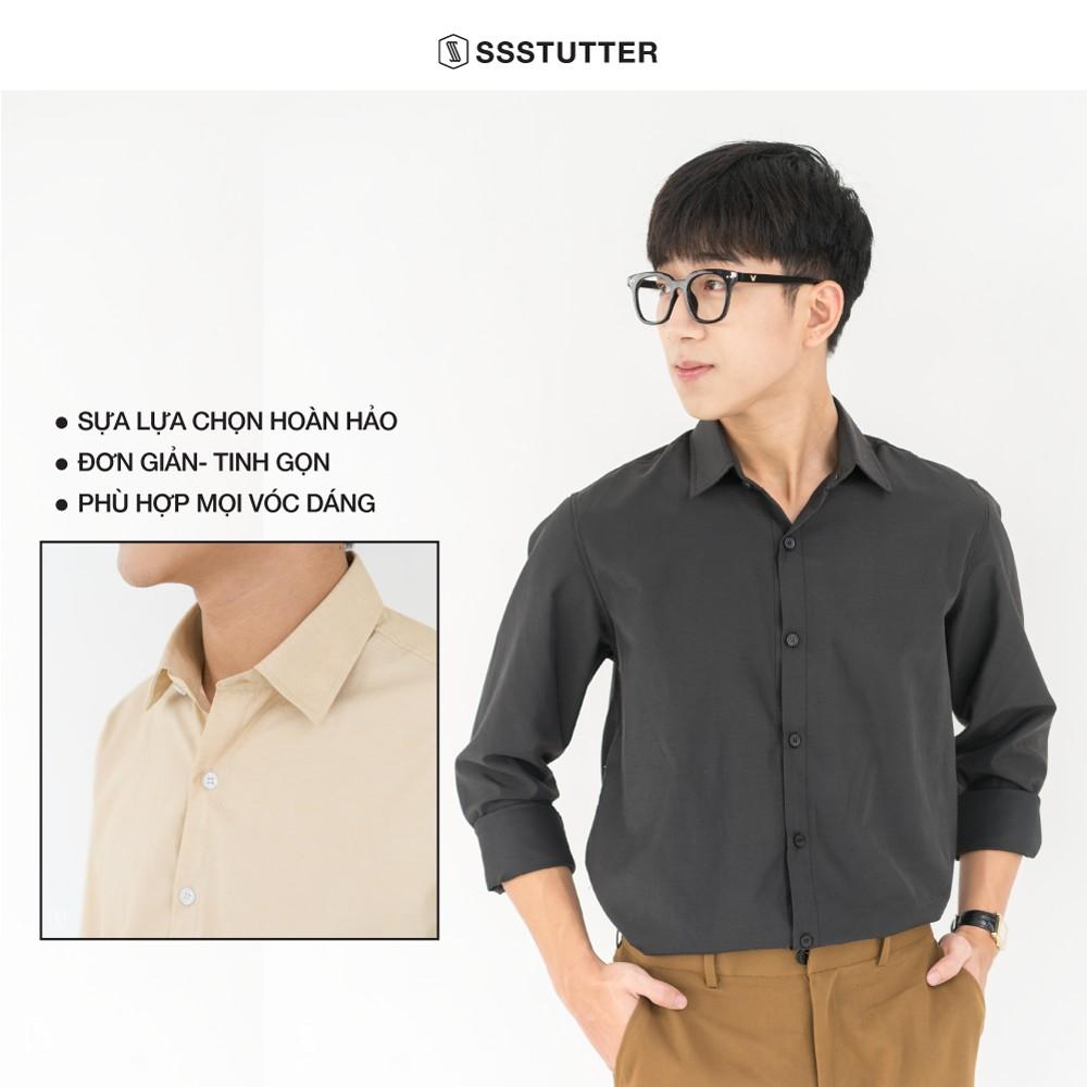 Áo sơ mi nam dài tay cổ đức form dáng vừa vặn SSSTUTTER vải cao cấp thoáng mát 5 màu linh hoạt Great Life Shirt Ver.2