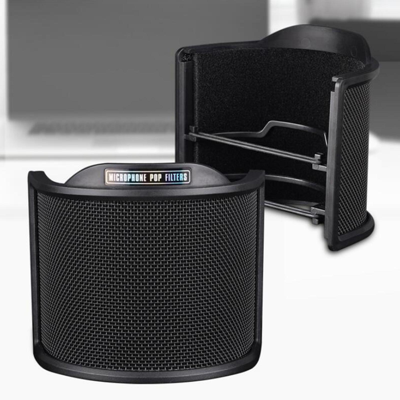 U Shape Microphone POPs Filter, Microphone Windscreen Cover for Streaming Broadcasting Videos Studio Vocal Recording