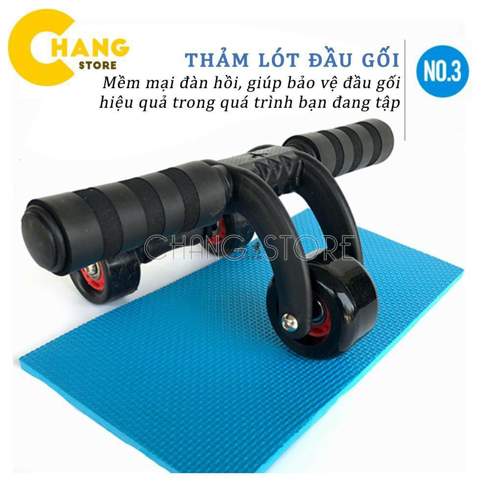 Con Lăn 3 Bánh Tập Cơ Bụng Gọn Nhẹ, Dễ Sử Dụng + Tặng Kèm Thảm