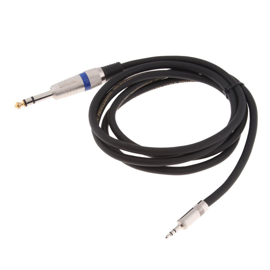 3.5mm to 6.35mm Adapter Audio Cable Cord for Mixer Amplifier Guitar