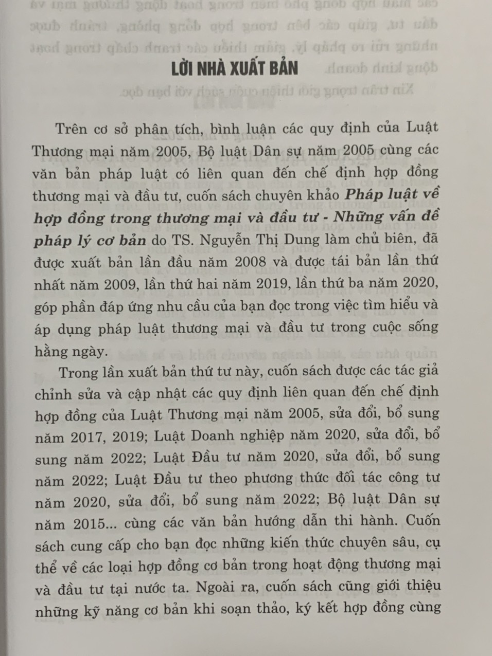 Pháp luật về hợp đồng trong thương mại và đầu tư