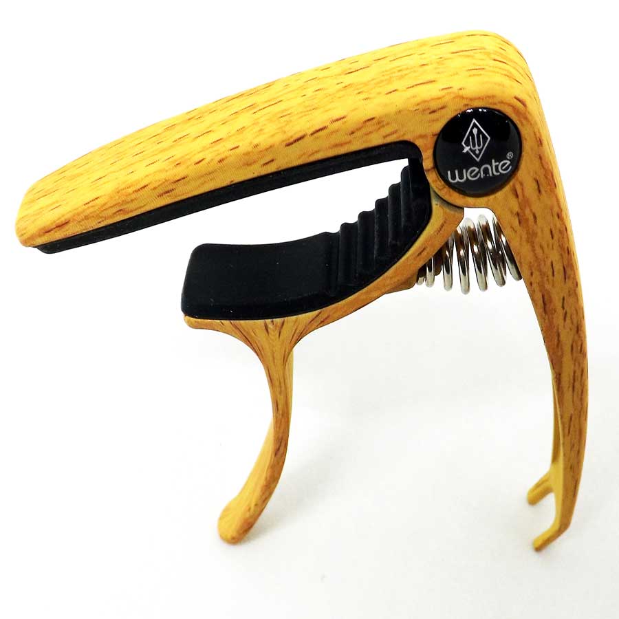 Capo Kẹp Đàn Guitar Mini Vân Gỗ Sẫm Cây Đinh Ba Wente