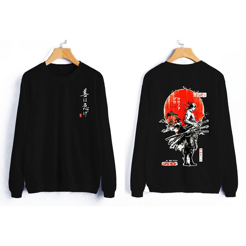 HOT- BST áo sweater One Piece Naruto Haikyu Kimetsu cực chất - hình in cực chất - mẫu áo chất - M