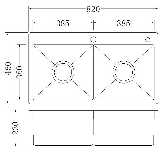 Bồn rửa chén inox 304 KOSKO, chậu rửa chén bát 82x45cm đúc cân lắp được nhiều loại vòi nước rửa chén