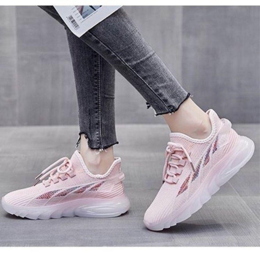 Giày Sneaker Nữ ,Giày Nữ Đế Trong Silicon Mẫu Mới Kiểu Dáng Hàn Quốc Năng Động Cá Tính ,Trẻ Trung GTTN24