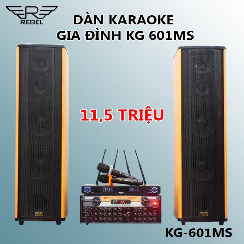 Bộ Karaoke Gia Đình KG601MS, hát cực hay, loa đứng 4 đường tiếng