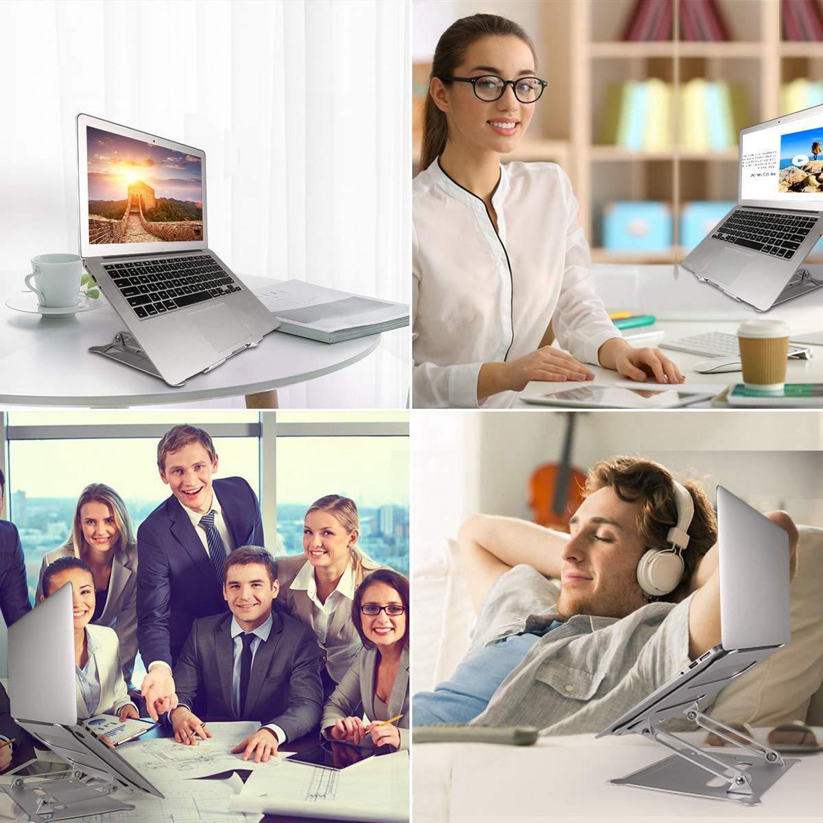 Desk Laptop Stand Adjustable Foldable Aluminum Tablet Notebook Riser Mount for All Laptops