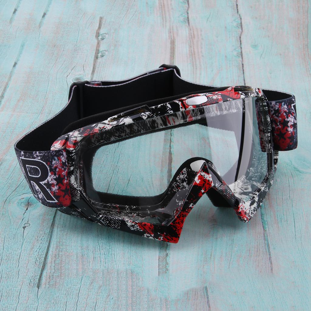 Snowmobile Snowboard Goggles Motorcycle Racing Eyewear , Anti-UV & Weatherproof,Colorful / Clear Lens