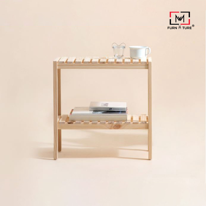 KỆ ĐỰNG GIÀY GỖ 2 TẦNG HÀN QUỐC MÀU GỖ TỰ NHIÊN - BENCH 2F NATURAL SIZE 500