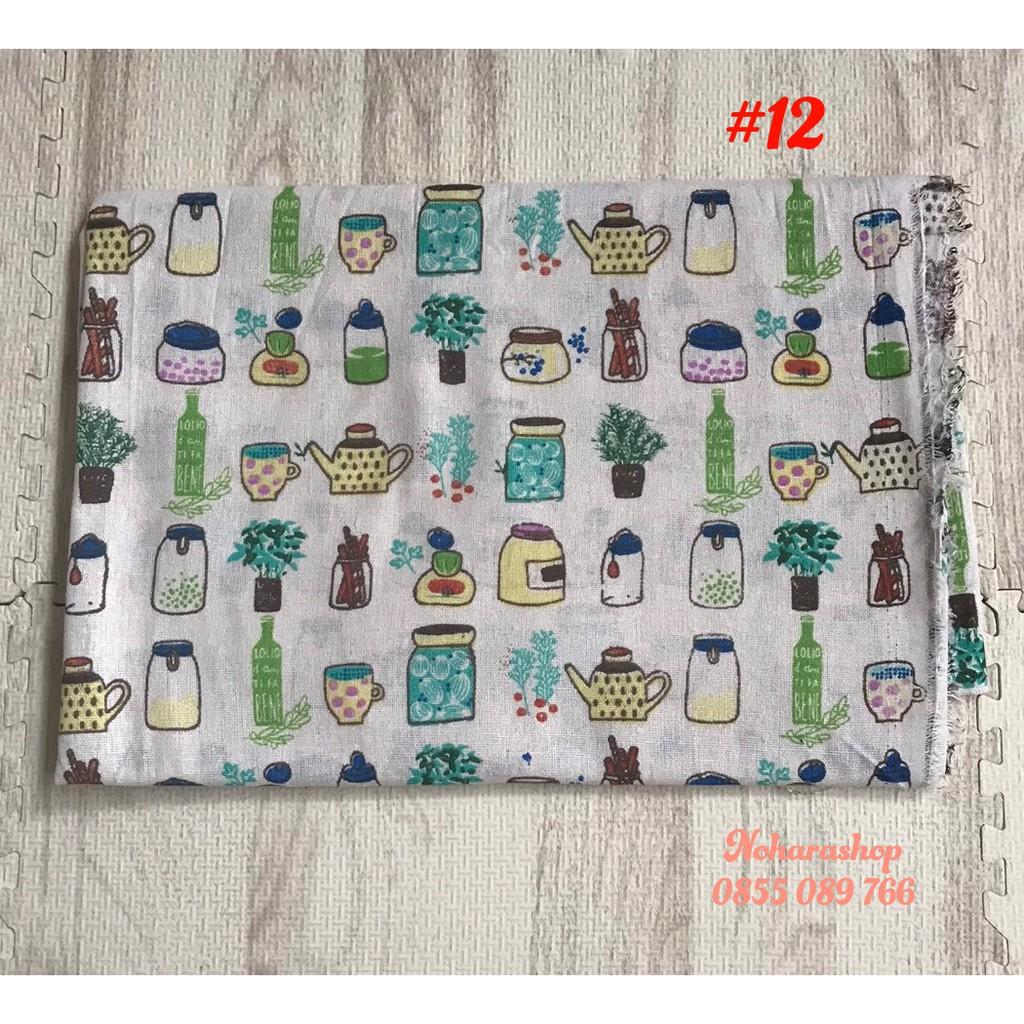 1m Vải CanVas, Vải Thô Bố Hoạ Tiết Độc Đáo Dùng Làm Phông Nền Chụp Ảnh, Đồ HandMade