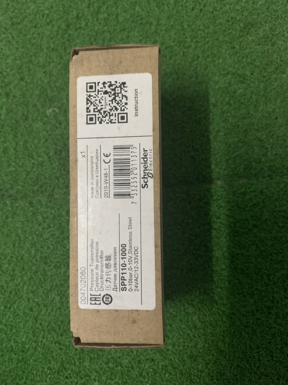 Cảm biến áp suất SPP110 Schneider 004702080, dãi đo 0-10 bar, out 0-10Vdc Chính hãng