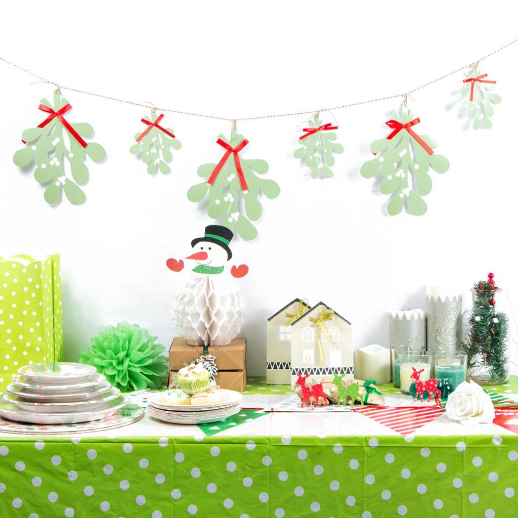 Christmas Holiday Paper Leaves DIY Hanging Garland Decoration