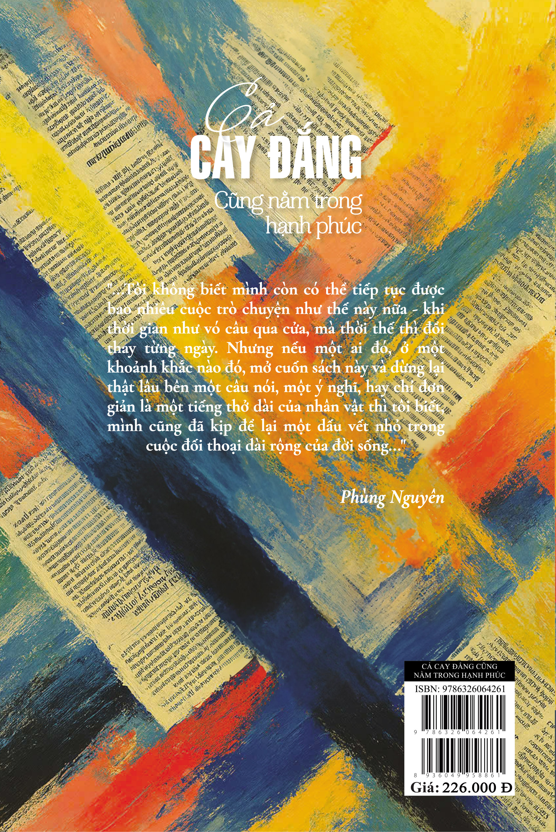Sách - Cả cay đắng cũng nằm trong hạnh phúc (Nhân vật - đối thoại)