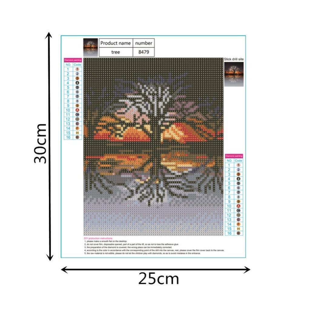 Home Diamond Painting Colorful Tree Sunlight Fashion Wall Decor Handmade DIY