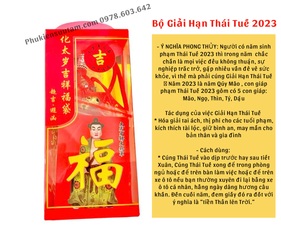 Bộ Giải Hạn Thái Tuế Năm 2023 - SP005997