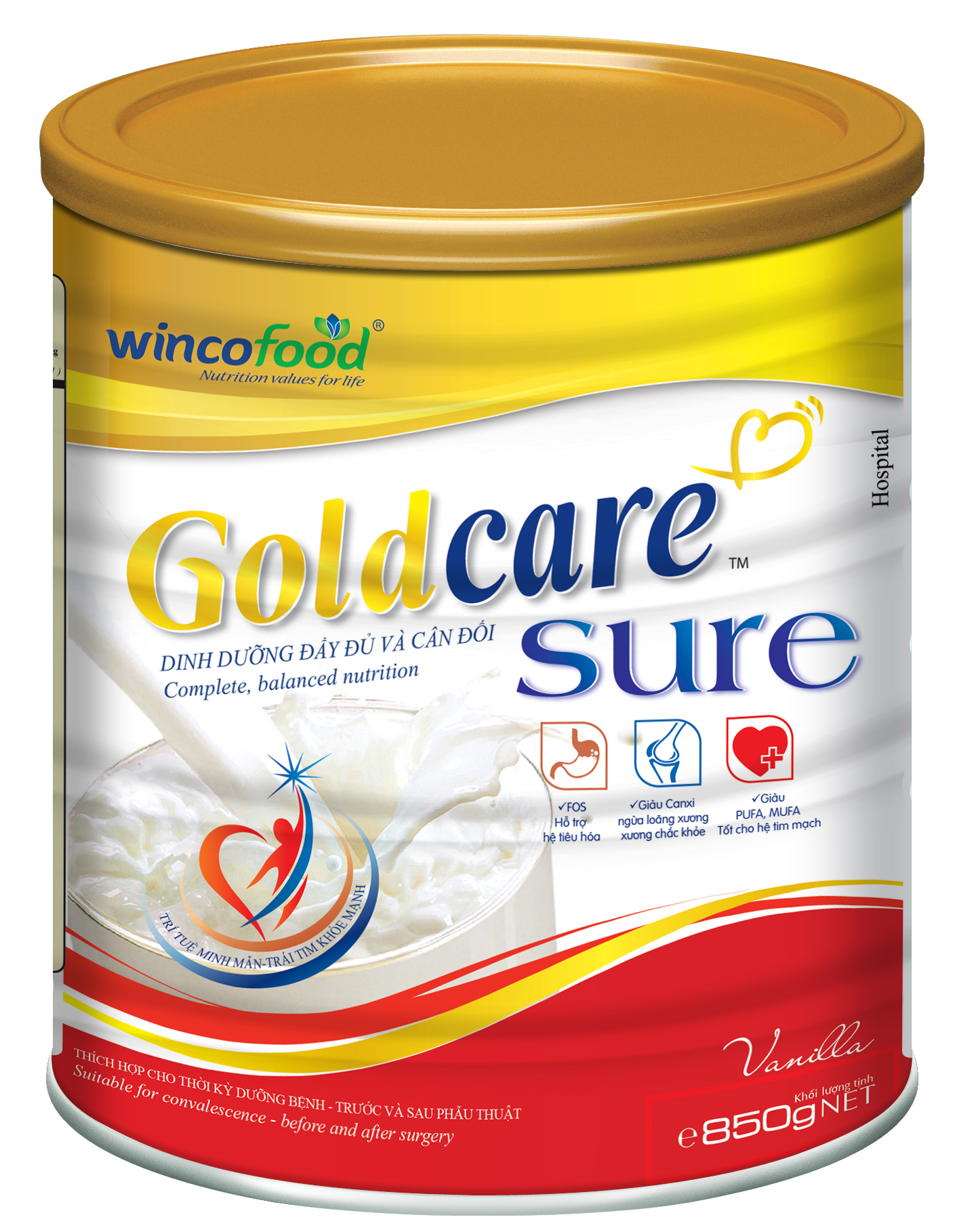 Sữa bột Wincofood Goldcare Sure Dinh dưỡng đầy đủ và cân đối (từ 30 tuổi trở lên)