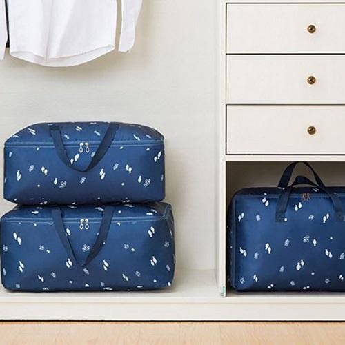 Set 3 Túi Đựng Quần Áo Chăn Màn Chống Thấm Nước Họa Tiết Cao Cấp Gấp Gọn Du Lịch Công Tác