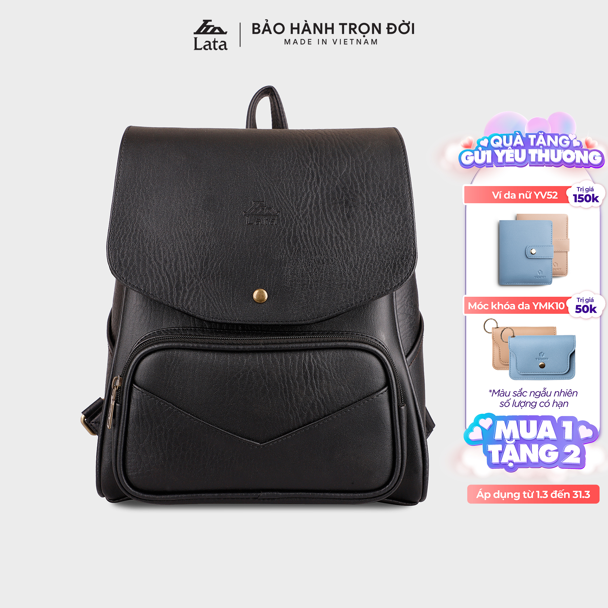 Balo Lata ( Thời trang nữ tiện lợi cỡ lớn - Balo da BAL37 )
