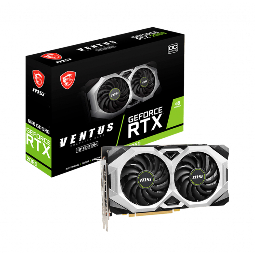 Card màn hình MSI RTX 2060 VENTUS GP OC - Hàng Chính Hãng