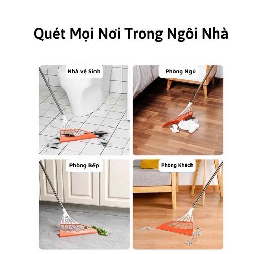 Bộ Chổi Quét Sàn Nhà Bằng Silicone Không Dính Có Thể Tháo Gỡ , Chổi Gạt Nước Thông Minh 88278 Giang Phạm