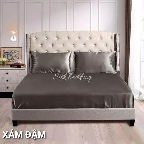 Trọn bộ chăn ga phi lụa Thái Tuấn loại 1 cực kì sang chảnh - NEMTOTBEDDING