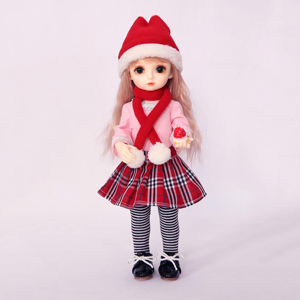 Adorable Doll Christmas Outfits Set For 1/6 BJD Girl Doll Wear Accessories