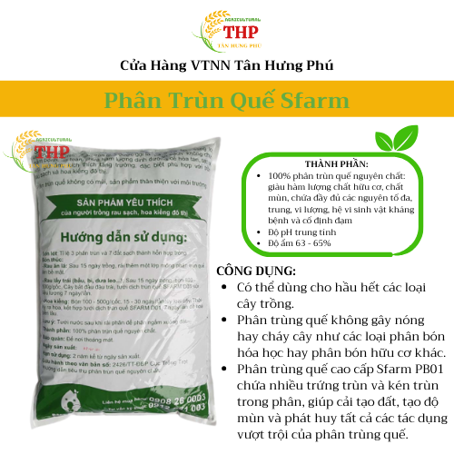 PHÂN TRÙN QUẾ CAO CẤP 5KG