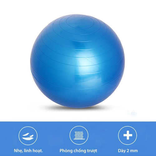 Bóng Tập Yoga Trơn, Không Gai 65cm - YOGA QG, Tặng Kèm Dụng Cụ Bơm Bóng, Giúp Bài Tập Yoga Trở Nên Đơn Giản, Nhẹ Nhàng, Đem Lại Hiệu Quả Cao