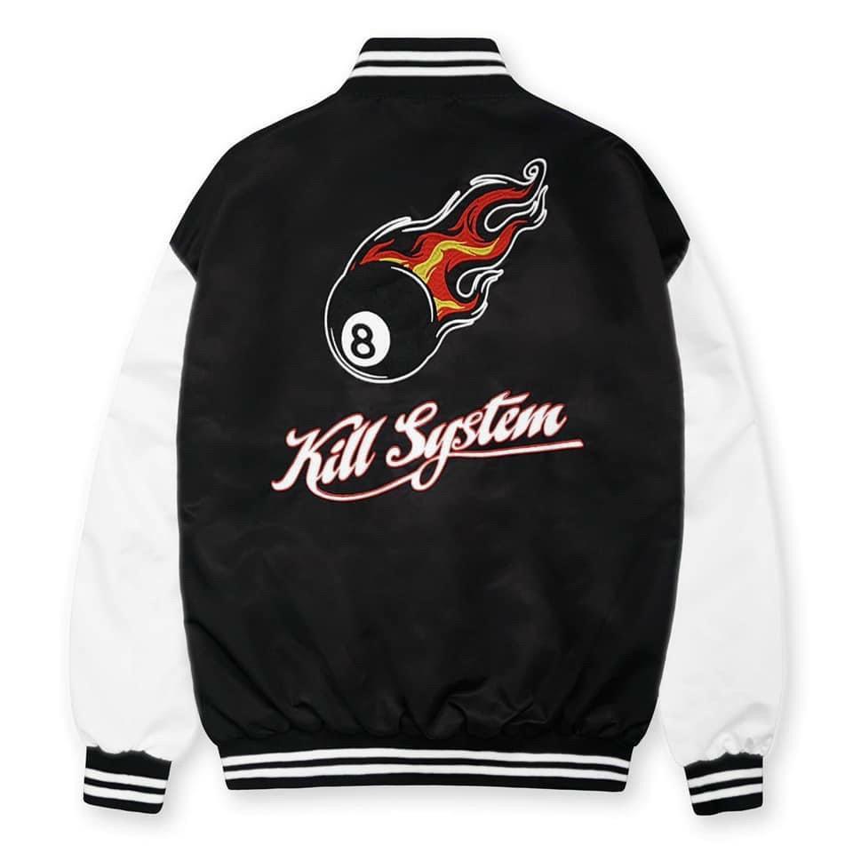 Áo Khoác Dù Bomber in Chữ K lớn Kèm Hình Quả Bida Số 8 Siêu Chất, Mẫu Mới Hot Trend