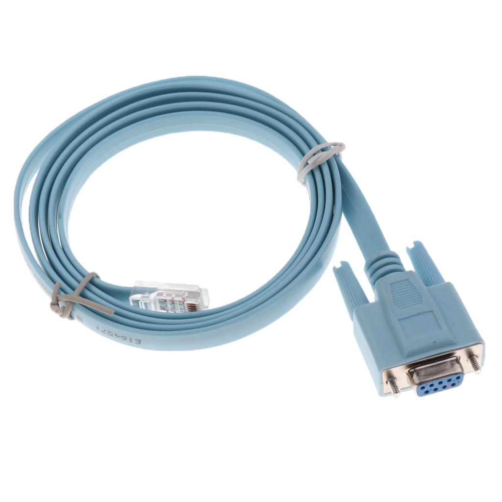 1.8M RJ45 Male to 9 Pin RS232 DB9 Female LAN Router/Printer Console Cable
