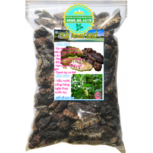 Đặc Sản Kon Tum - Quả nhàu khô tăng cường sức khỏe - Bịch 1kg - OCOP 3 Sao