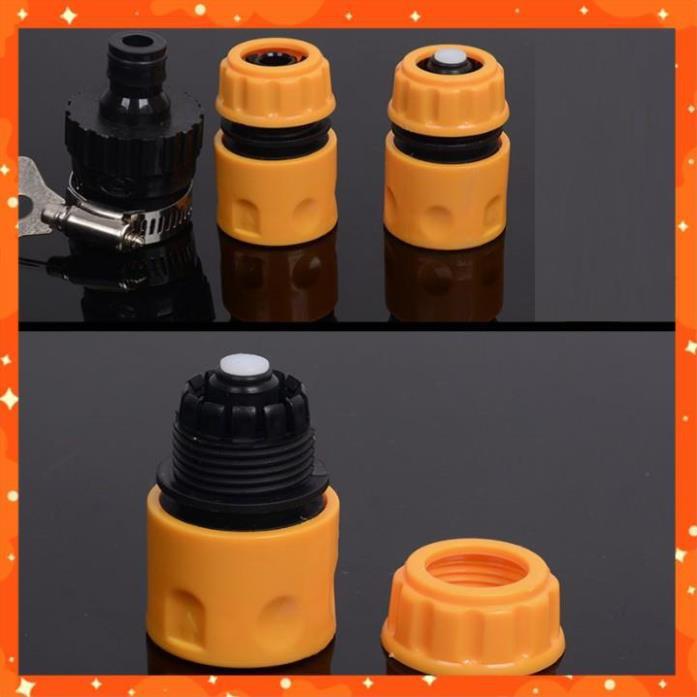 Bộ dây vòi xịt nước rửa xe, tưới cây . tăng áp 3 lần, loại 15m 206319 cút sập, nối đen