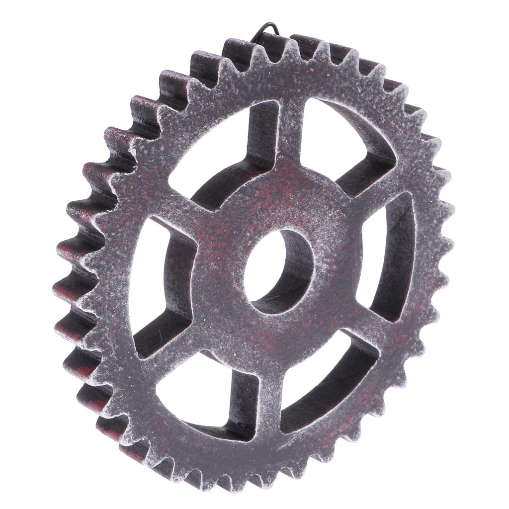 2x12cm Vintage Wood Steampunk Gear Home Bar Cafe Craft Art Wall Decorations #C