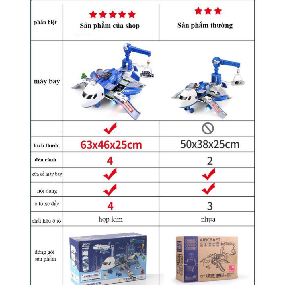 Bộ đồ chơi máy bay biến dạng, tặng kèm 3 oto hợp kim.