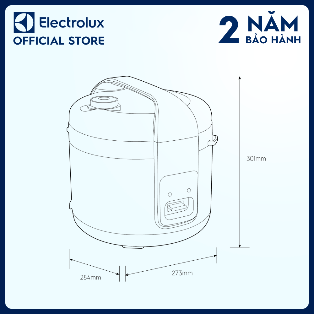 Nồi cơm điện Electrolux 1.8L E4RC1-320P, Thiết kế đa năng, dung tích lớn [ Hàng chính hãng]