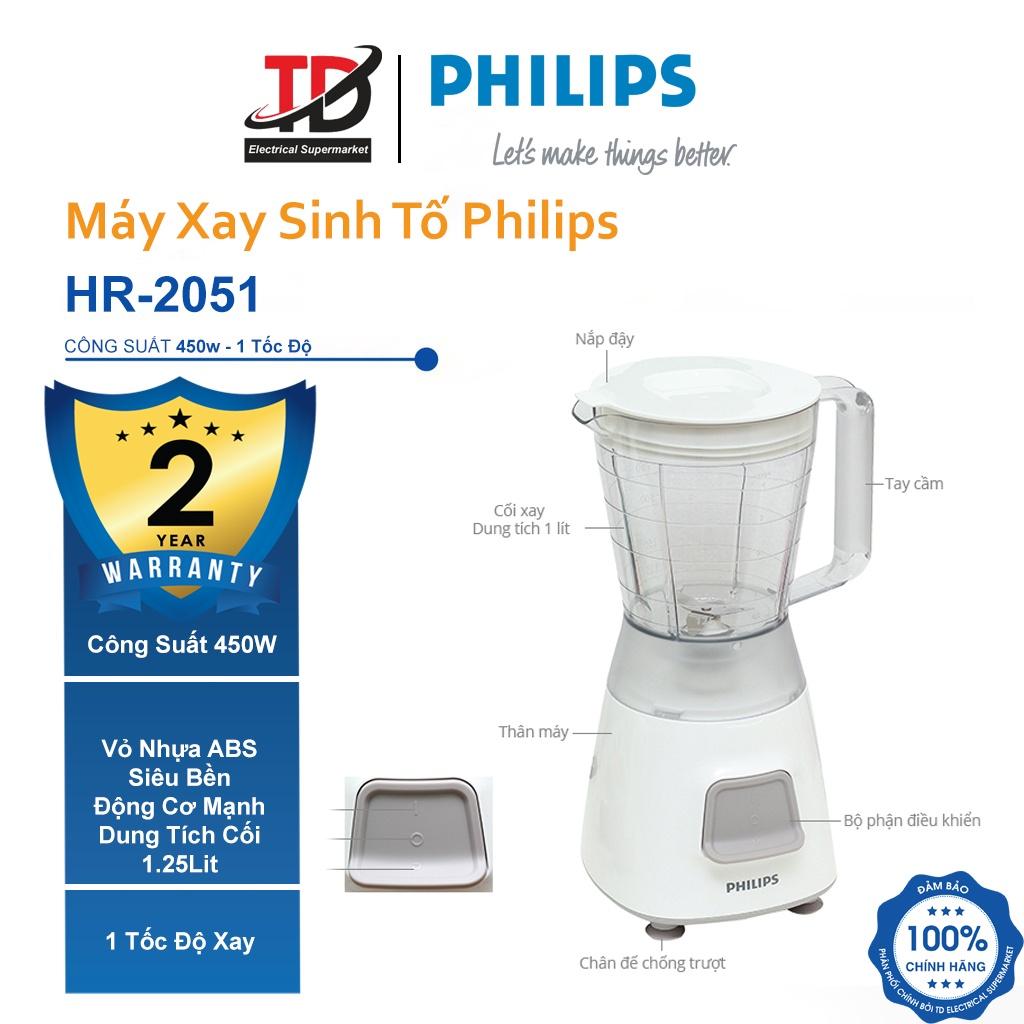 Máy Xay Sinh Tố Philips HR2051 - Công Suất 450W - Hàng Chính Hãng