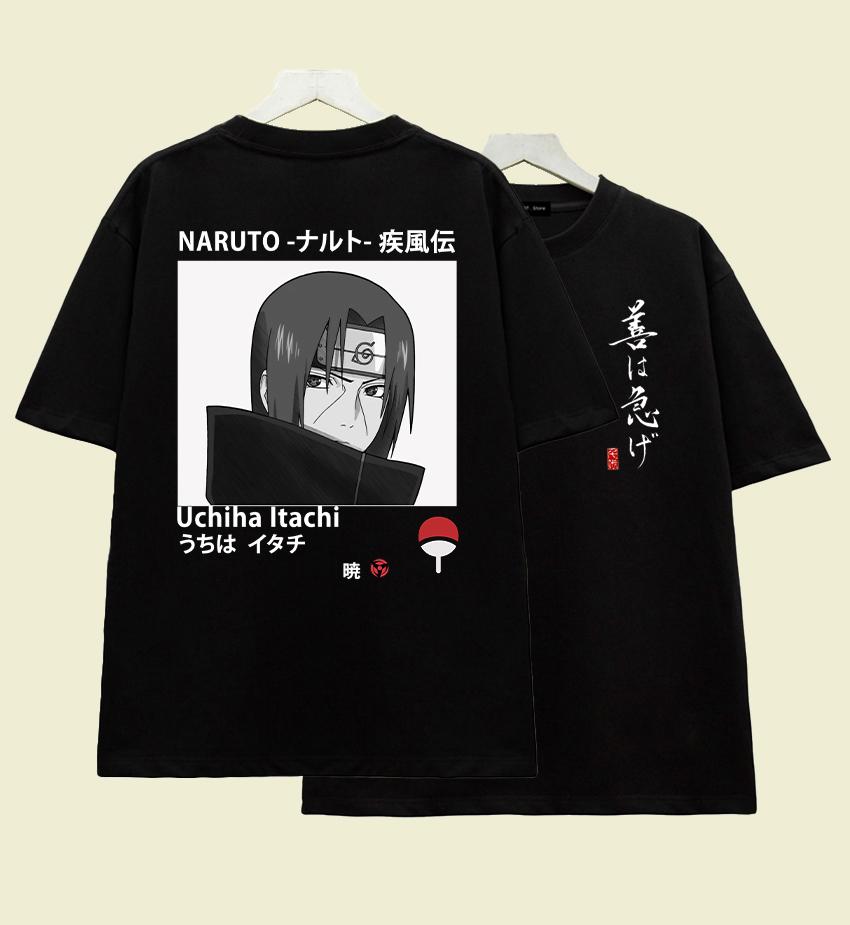 15 Mẫu Áo thun (Đen) Anime Naruto _ nhân vật được yêu thích Tobi - Itachi - Sasuke Unisex. Mẫu áo thun 2 mặt - 7