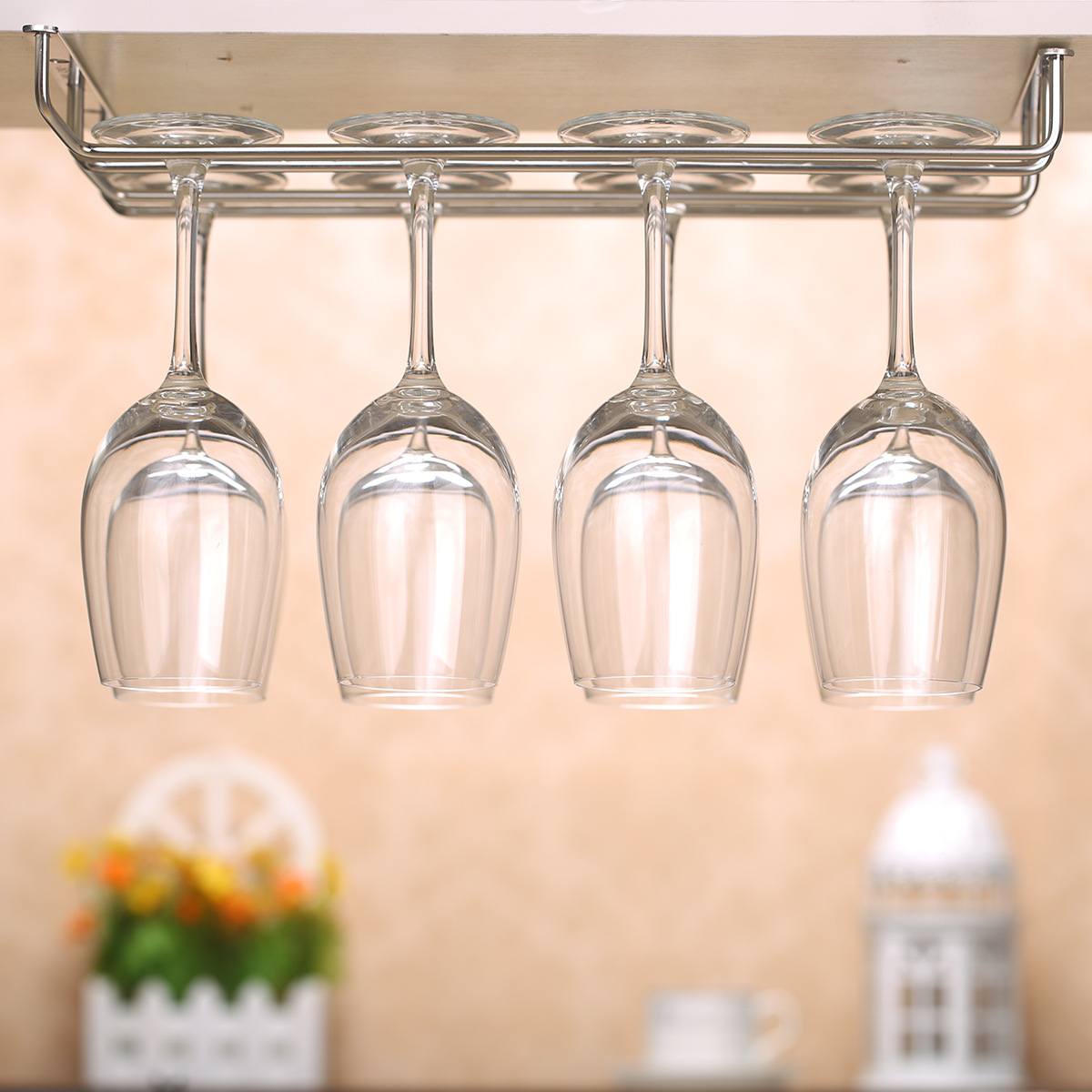 Giá Treo Ly Rượu Quầy Bar 9-12 Ly Inox Cao Cấp - Hàng Nhập Khẩu