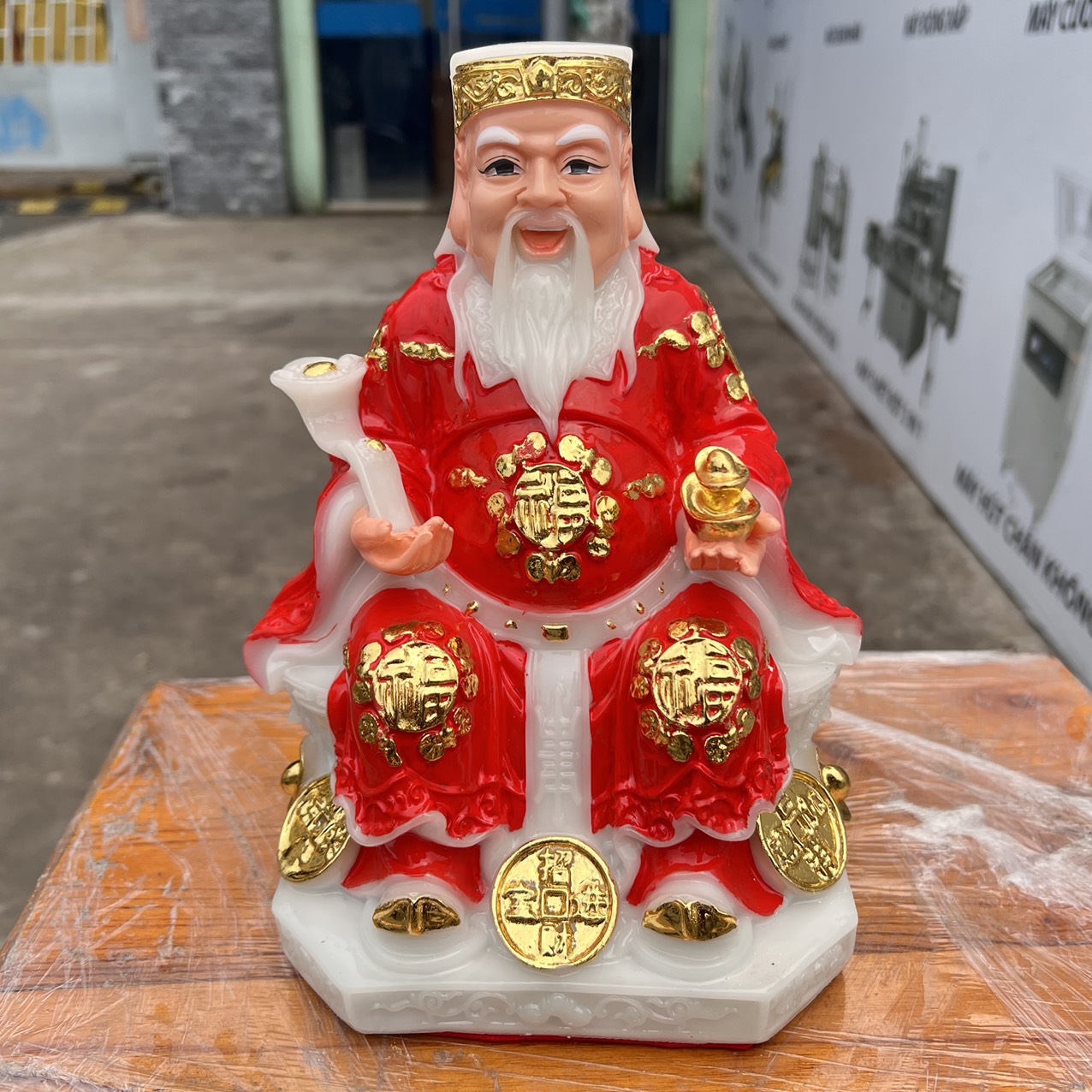 Tượng Thần tài Thổ Địa đá Việt Nam cao 25cm